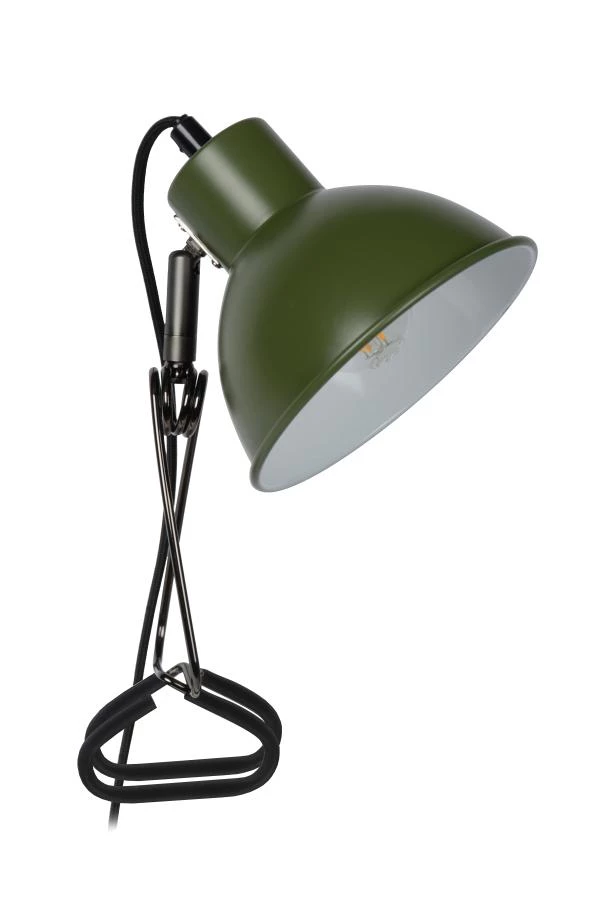 Lucide MOYS - Clamp lamp - 1xE27 - Green - turned off